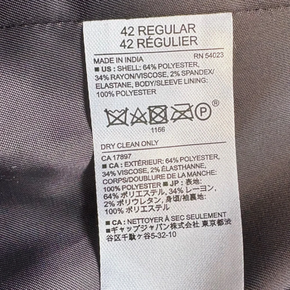 Banana Republic Mens 42R Slim Fit Gray Blazer Suit Jacket‎ Sport Coat Stretch
